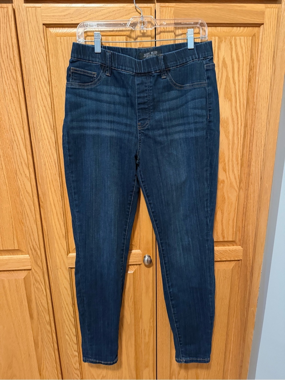 Sale!! Judy Blue Dark Blue High-Rise Slim Fit Jean - Size 11, Full length.